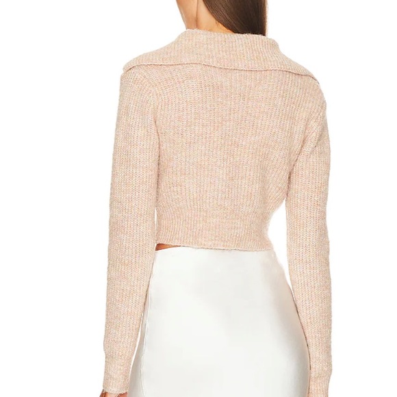 Marianna Hewitt Carly Deep V Sweater in Blush Nude - Picture 2 of 4